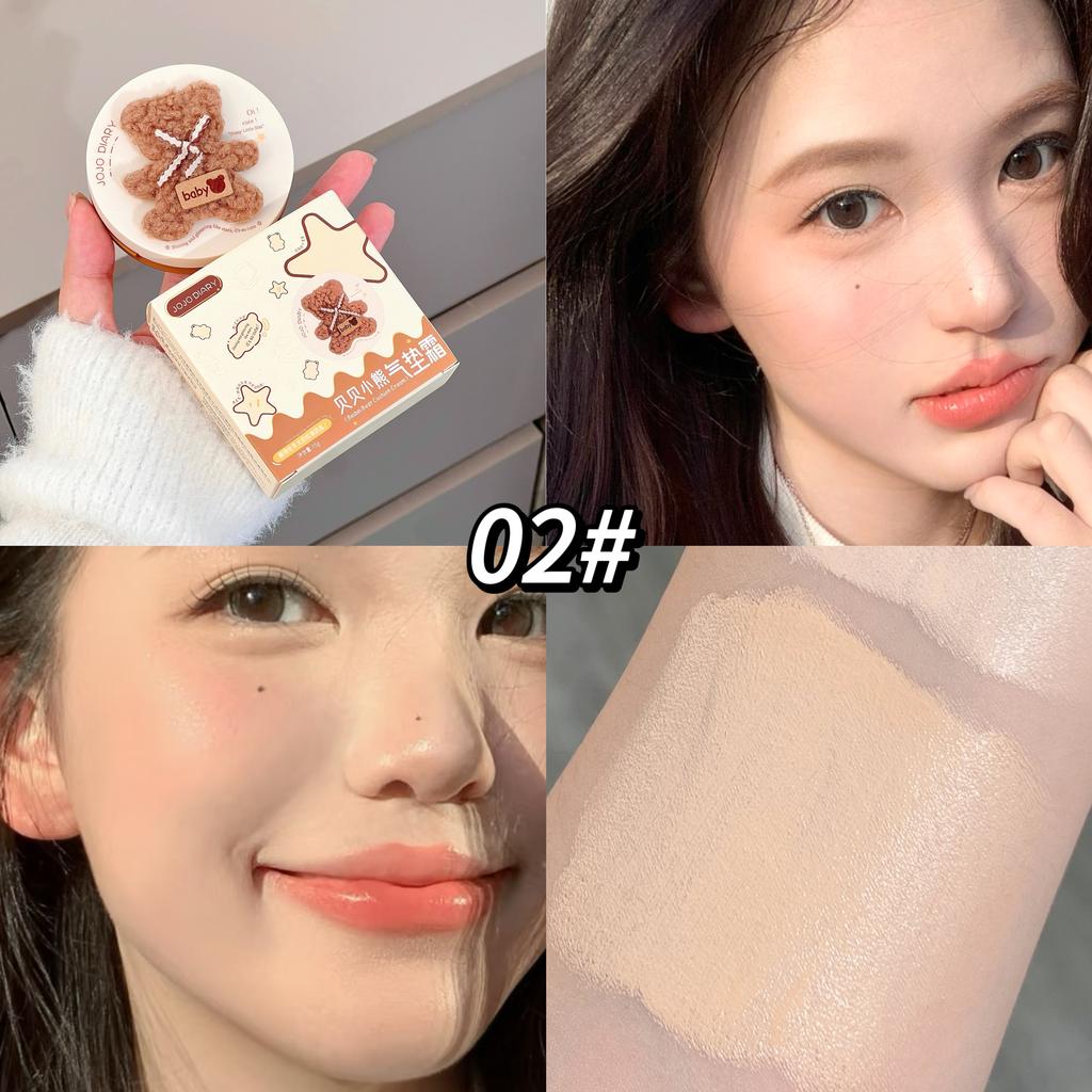 Koreanischer Plüschbär Feuchtigkeitsspendende Air Cushion BB Cream Concealer Feuchtigkeitsspendend Langanhaltend Feuchtigkeitsspendend Kein Verkleben Wasserfest und Schweißfest