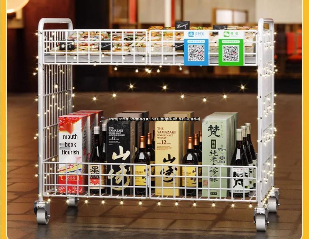 Faltbarer Straßenkarren: Eisgelee, Sushi & Wurstsnacks