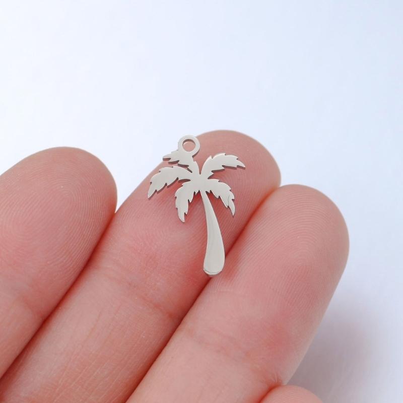 Pack of 5 Stylish Coconut Tree Jewelry Charm Decoration for Craft Supplies and Personalize Accessories Creation Use