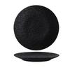 Japanese-style Black and White Stone-pattern Ceramic Plate Wear-resistant Round Steak Plate Home Dinner Cooking Plate Tableware