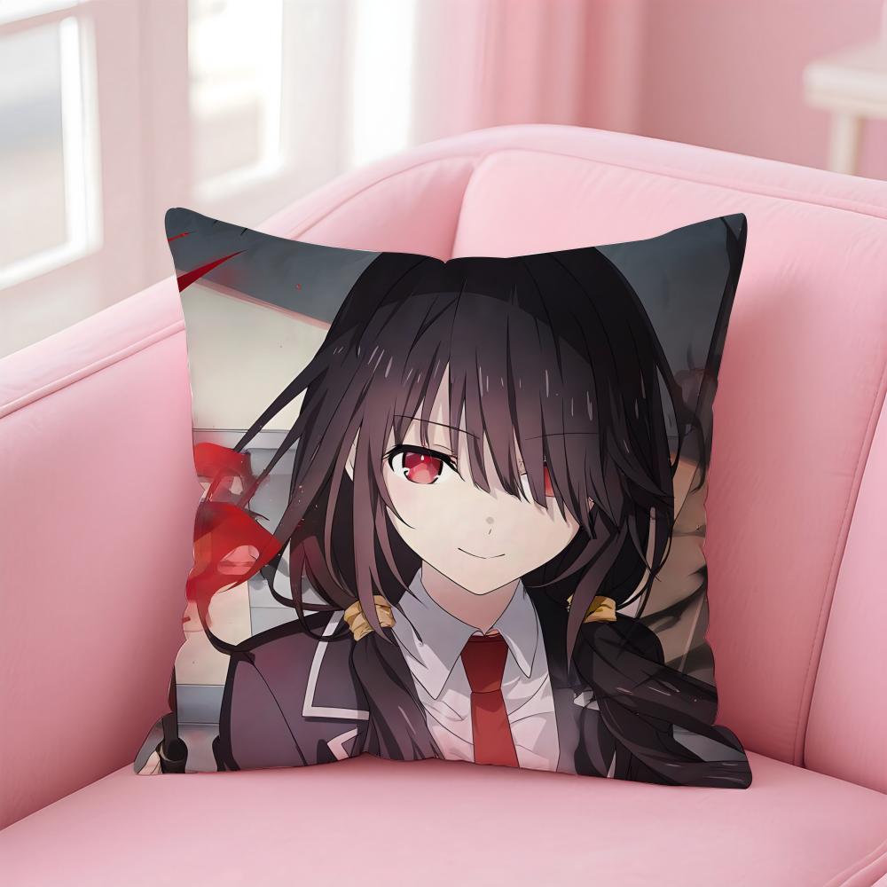 D-Date A Lives Anime Cushion Cover Comfortable Reversible Pillow Cover Ideal For Car Sofa Bedroom & Beyond