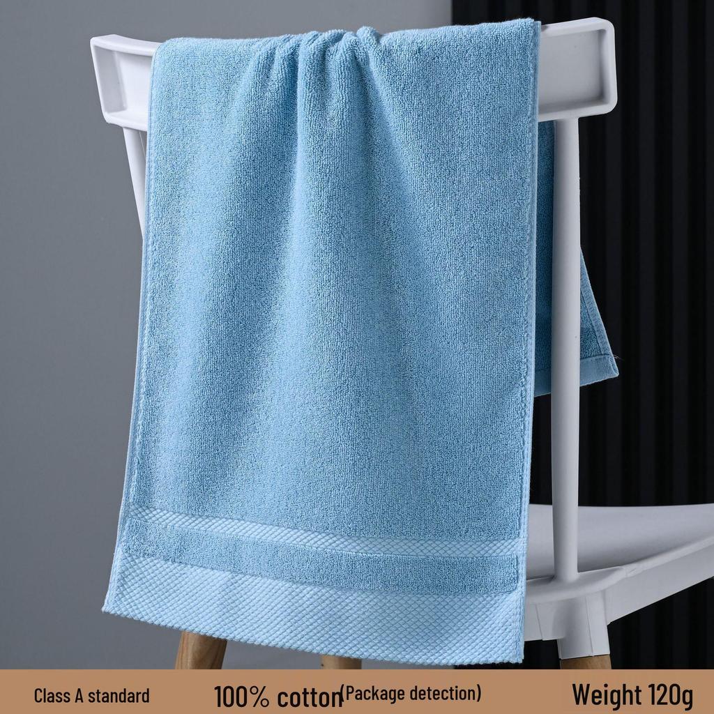 Thickened Absorbent Pure Cotton Bath Towel for Household and Face Wash