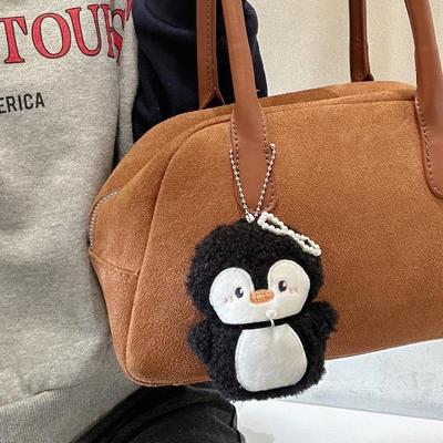 Lindo Colgante Llavero de Peluche de Pingüino Dibujo Animado Muñeco de Peluche Relleno Divertido Colgantes para Mochila Bolso Accesorios Adorables Regalos