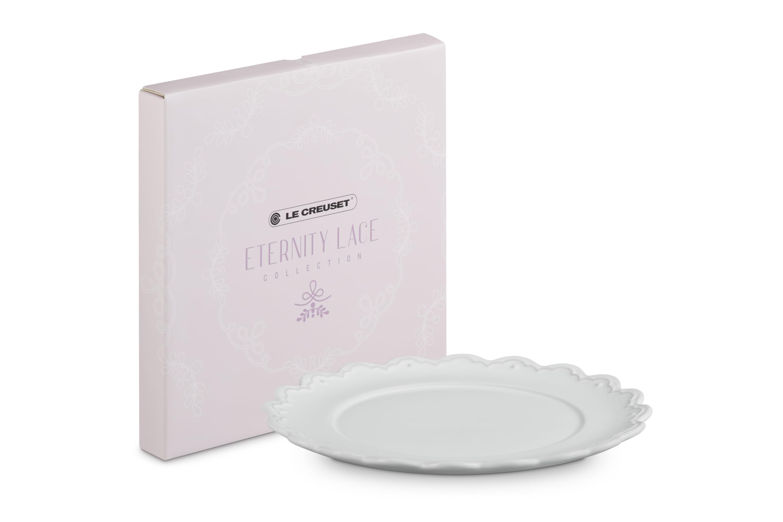 

Le Creuset Eternity Lace Plate, 27cm, Cotton, Microwave, Dishwasher, and Oven Safe [Official Japanese Product]