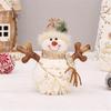 Christmas Snowman Figurines Handmade Stuffed Doll Home Decoration Holiday Party Ornament Household Accessory Daily Use
