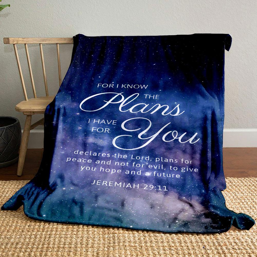 

Starry Sky Bible Verse Cozy Blanket Printed Blanket for Living Room Bed Couch lunch break Soft Cozy Blanket for Friend s festival Gift 80cm x 120cm