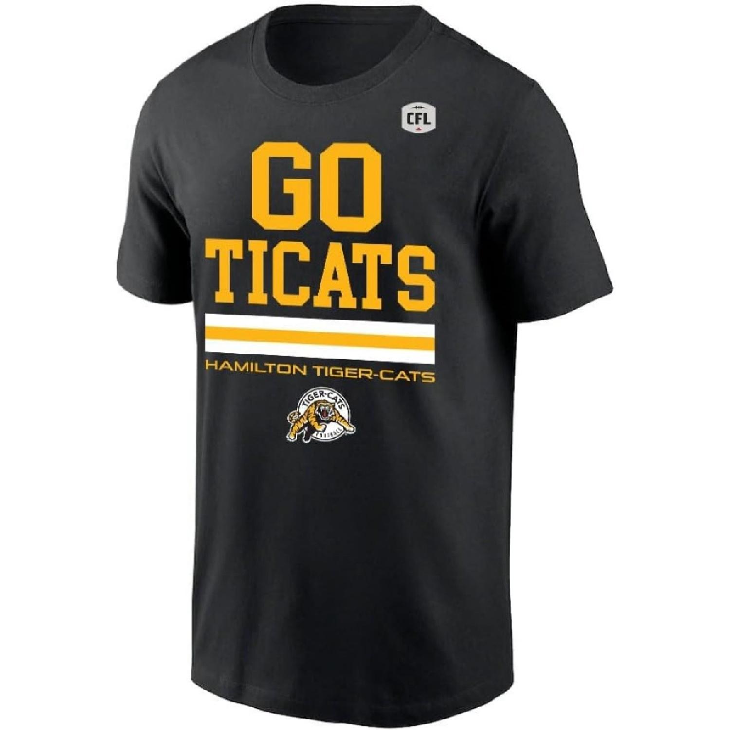 CFL Hamilton Tiger Cats Go Ticats Black T-Shirt XXXXXL разноцветный