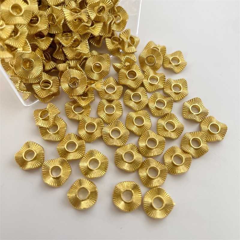 

20/30/50pcs Metal Wave Shape Spacer Beads DIY Jewelry Making Bracelets Necklace Earring Beads Separator Beads Jewelry Accessorie 6mm 20pcs