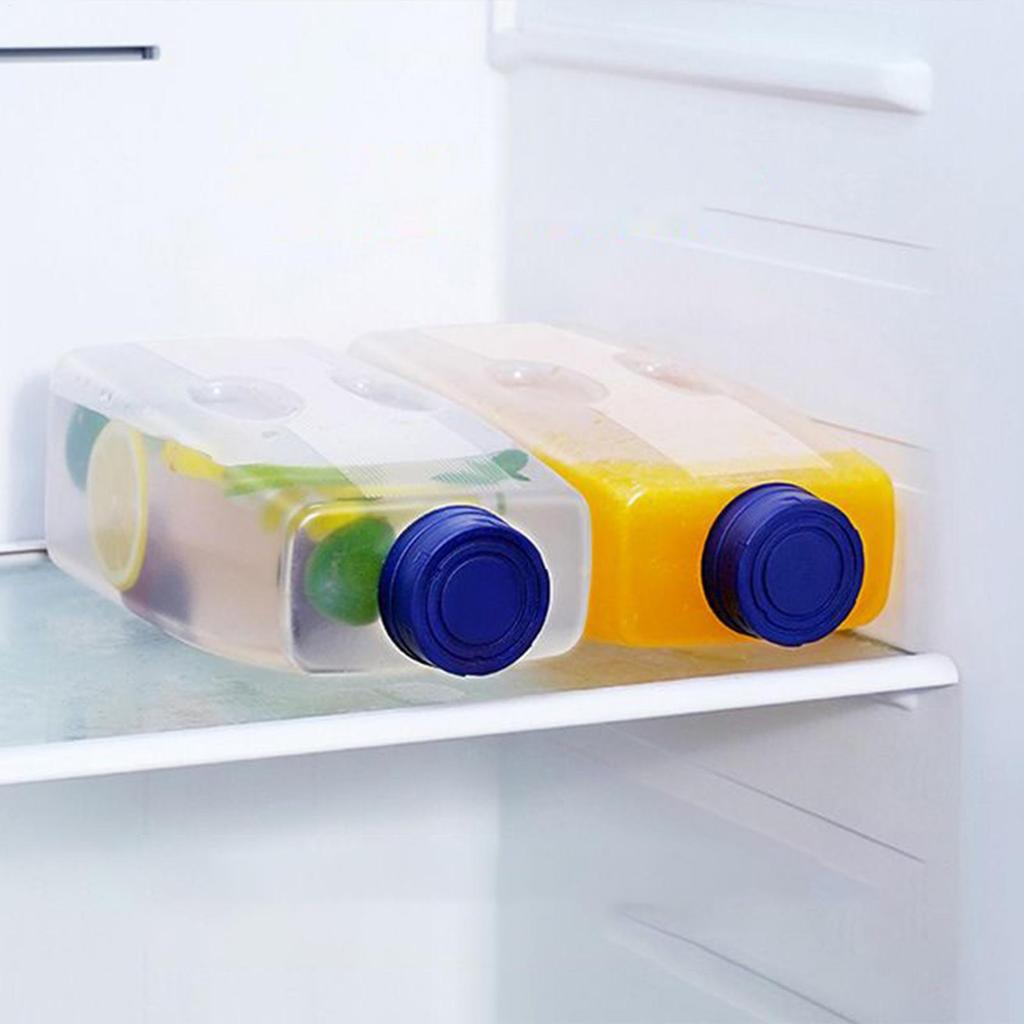 Juice Container Refrigerator Cold Drinks Kettle 2L Fridge Cooling Beverage Dispenser with Lid for Hot Weather Milk Soda Coffee