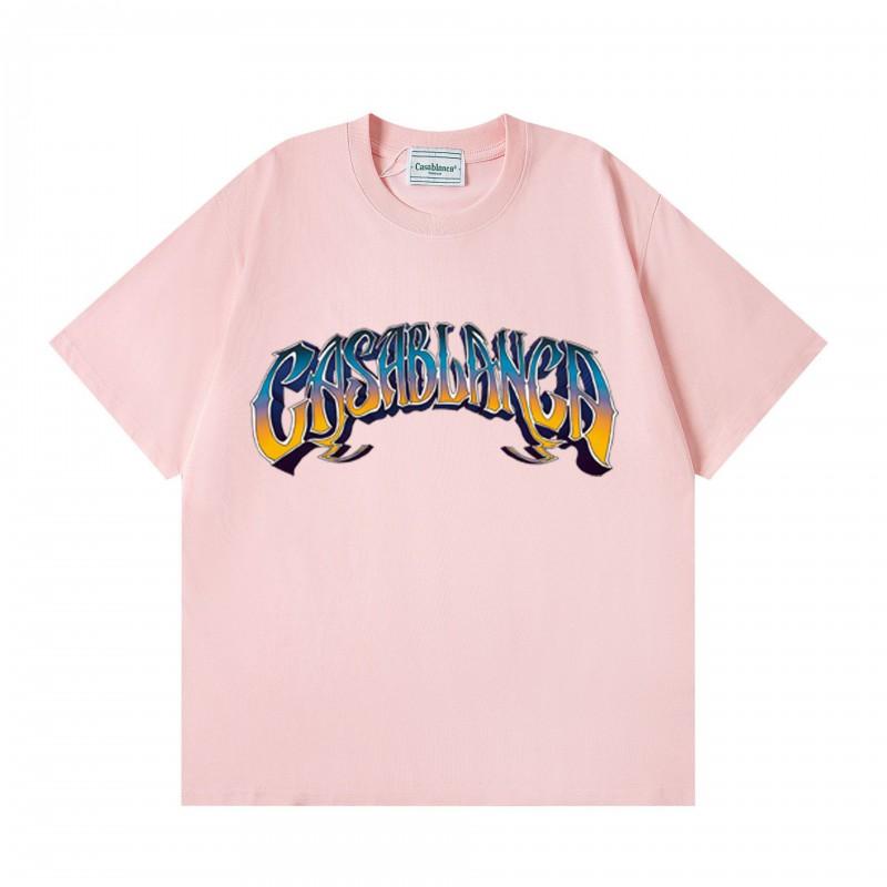 Casablanca Short Sleeve T-Shirt Men Women 2025 Casual Cotton Tee Breathable Antibacterial Loose Fit