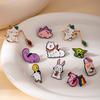 Cartoon Cute Creative Kitten Fishing Brooch Creative Samoyed Pin Little Dinosaur Little Monster Badge Brooch