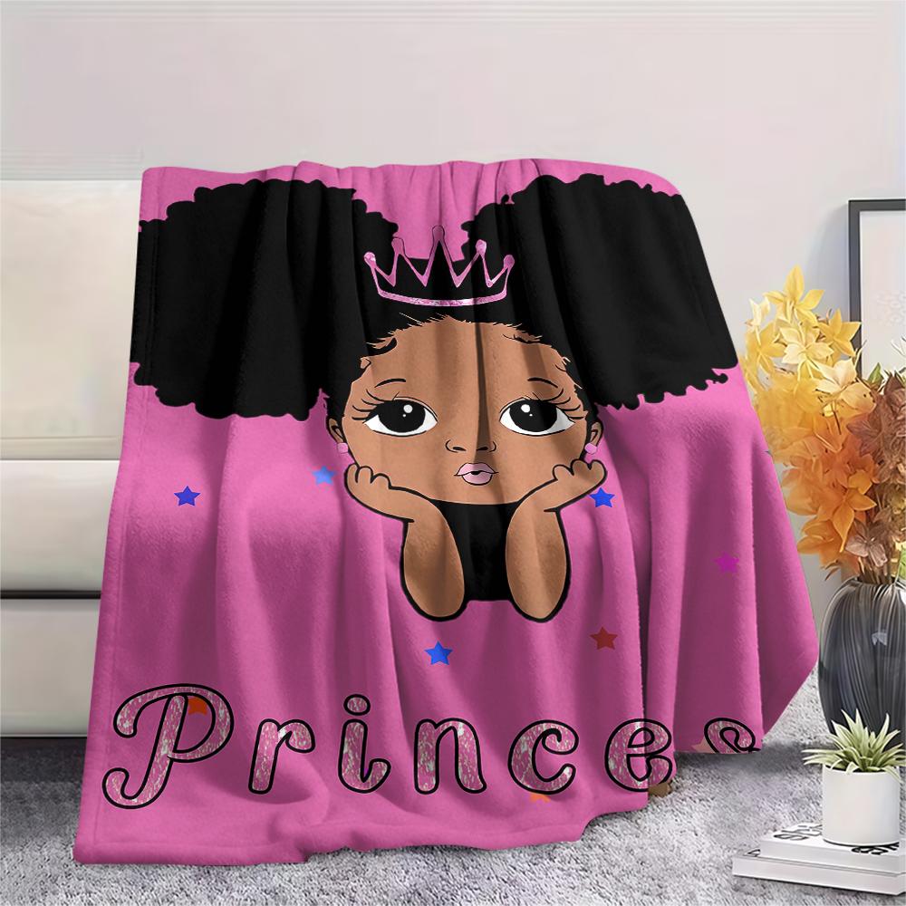 Princess and Little Bear Print Flannel Blanket,High Quality Comfortable for All Seasons,Home Decor,Warmth and Comfort,Perfect for Christmas Gifts