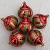 6Pcs Christmas Decoration Onion Shape Ball Christmas Tree Hanging Spiral Cone Ball Ornament
