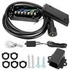 Trailer Wiring Harness Kit 8FT 7 Gang Junction Box And 7 Way Trailer Cord With Breakaway Switch And Plug Holder Kit
