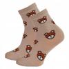 Beige SOCKS IN BOWLS Women's LONG COTTON Comfortable KRYSTJAN 36-40