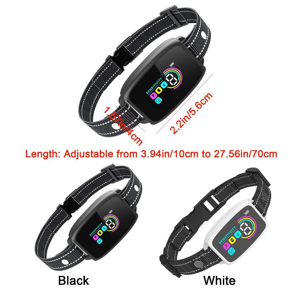 Type-C Rechargeable Dog Barking Collar Color Screen Vibration Stop Bark Collar  Bark Control