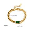 1 Women's European and American Trendy Emerald Bracelet, Wedding, Date, Travel, Banquet, Party, Holiday Dressing Gift