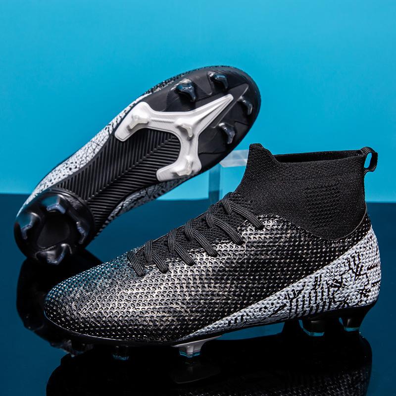 High-top adult football shoes men's and women's TF broken nails artificial turf AG long nails student training football shoes