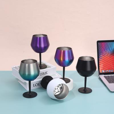 Fashionable Retro Cool Color Stainless Steel Thermos Cup Two-in-one Removable Removable Goblet Dinner U-shaped Red Wine Glass