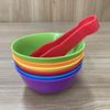 Toyvian Set of 2 Sorting Cups, Montessori Stem Tongs for Toddlers, Colorful Matching Game Toy, Rainbow Bowl Game, Soft Rubber Clips for Children