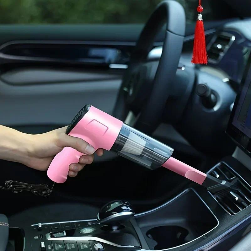 High-Power 12V Car Vacuum Cleaner - Portable Handheld Plug-in for Cars & Motorcycles (Car Cleaning Tool)