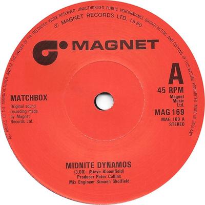 Δίσκος 7 ιντσών MATCHBOX - Midnite Dynamos MAG169 Μαγνήτης 1980 Ηνωμένο Βασίλειο Ροκ Μεταχειρισμένος