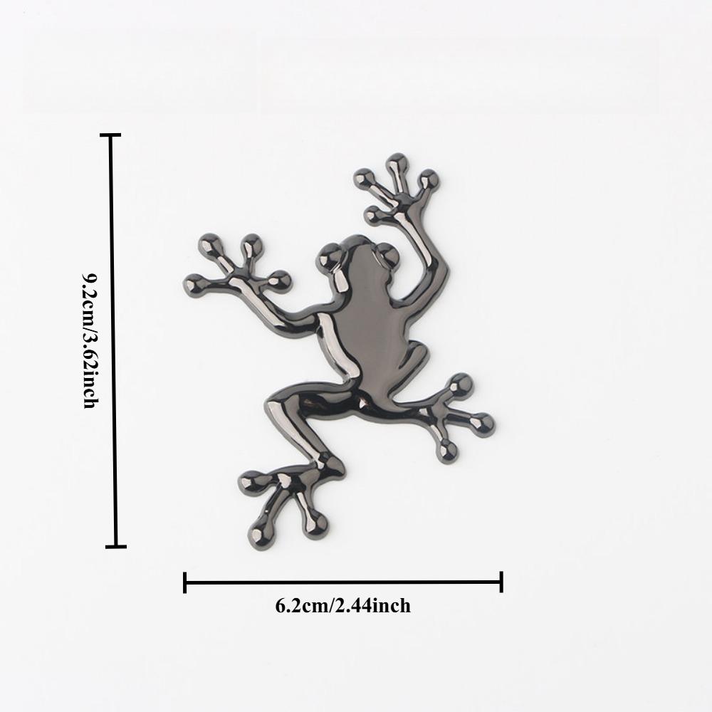 

1pc Car personality fun 3D frog metal car stickers modified body stickers cover scratches stickers rear decorative stickers
