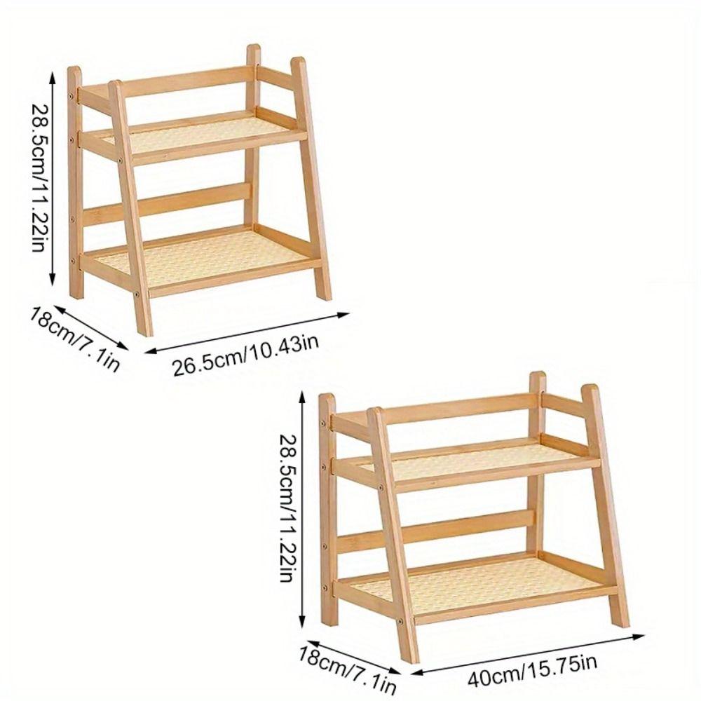 INS Cosmetics Storage Shelf 2-Tier Office Storage Rack Kitchen Cabinet Holders  Dressing Table