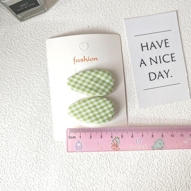 2PC Sweetly Plaid BB Hair Claw Side Clips for Girls Kids Child Students Hairpin Gift Hair Accessories Headwear Ornament