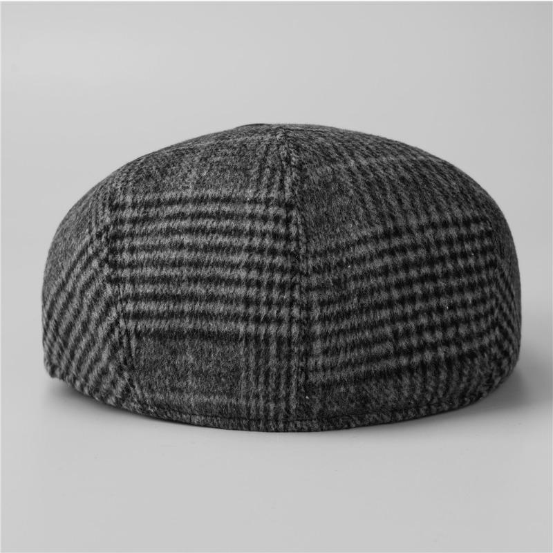 Cap Men's Autumn and Winter Old Hat Grandpa Beret Fleece Warm Forward Hat