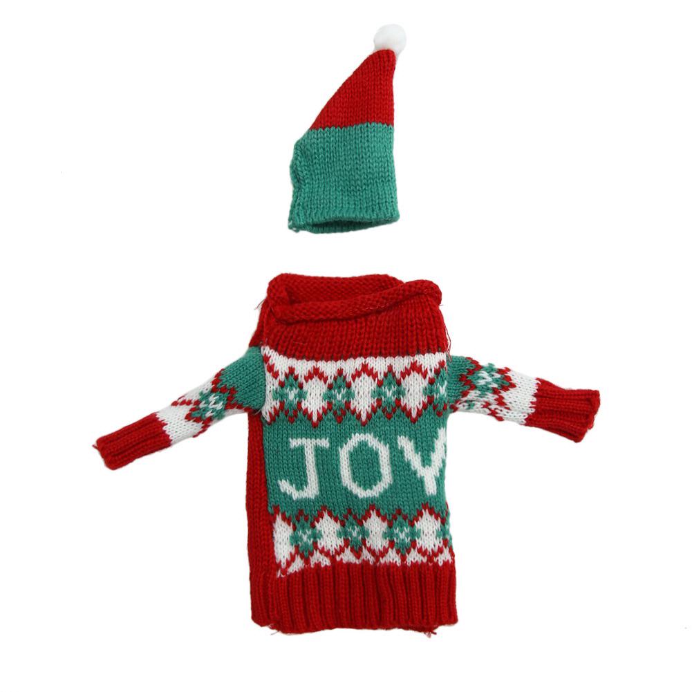 Holiday Wine Bottle Cover Clothes Kitchen Dinner Brandy Rum Bottle Bag Merry Christmas Party Ornament Supplies