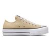 Converse Chuck Taylor All Star Lift Platform Canvas Daily Comfort Low-top Canvas Shoes for Women Yellow and White