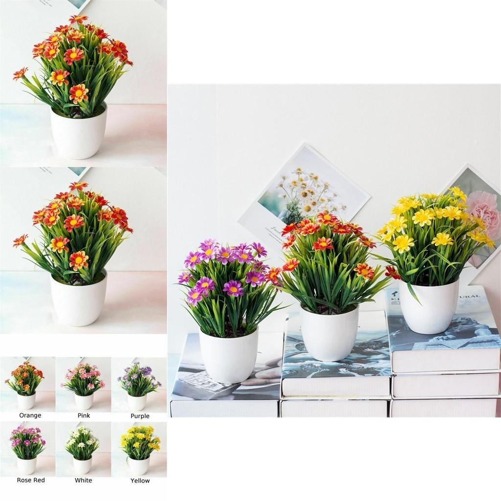 Lifelike Artificial Potted Flowers Perfect For Stylish Indoor And Outdoor Home Decor