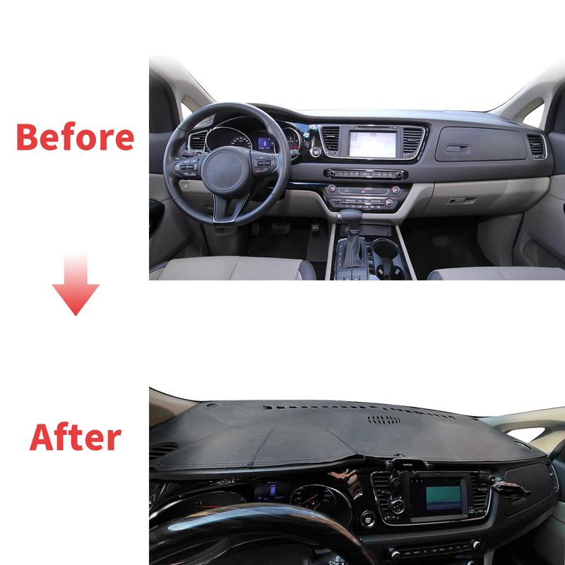 For Kia Grand Carnival Sedona YP 2015- High Quality Dashboard Cover Mat Sunshade Anti‑UV Protector Dash Pad Accessories