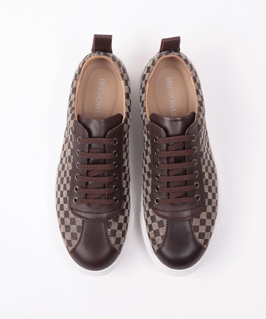 Brenowelt Crown Check Brown Sneakers