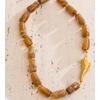 Eetit 50+5cm Coffee Resin Cylinder Chili Chain Necklace 2025 Stainless Steel Autumn Winter Statement Jewelry 2025 Gift Recommend