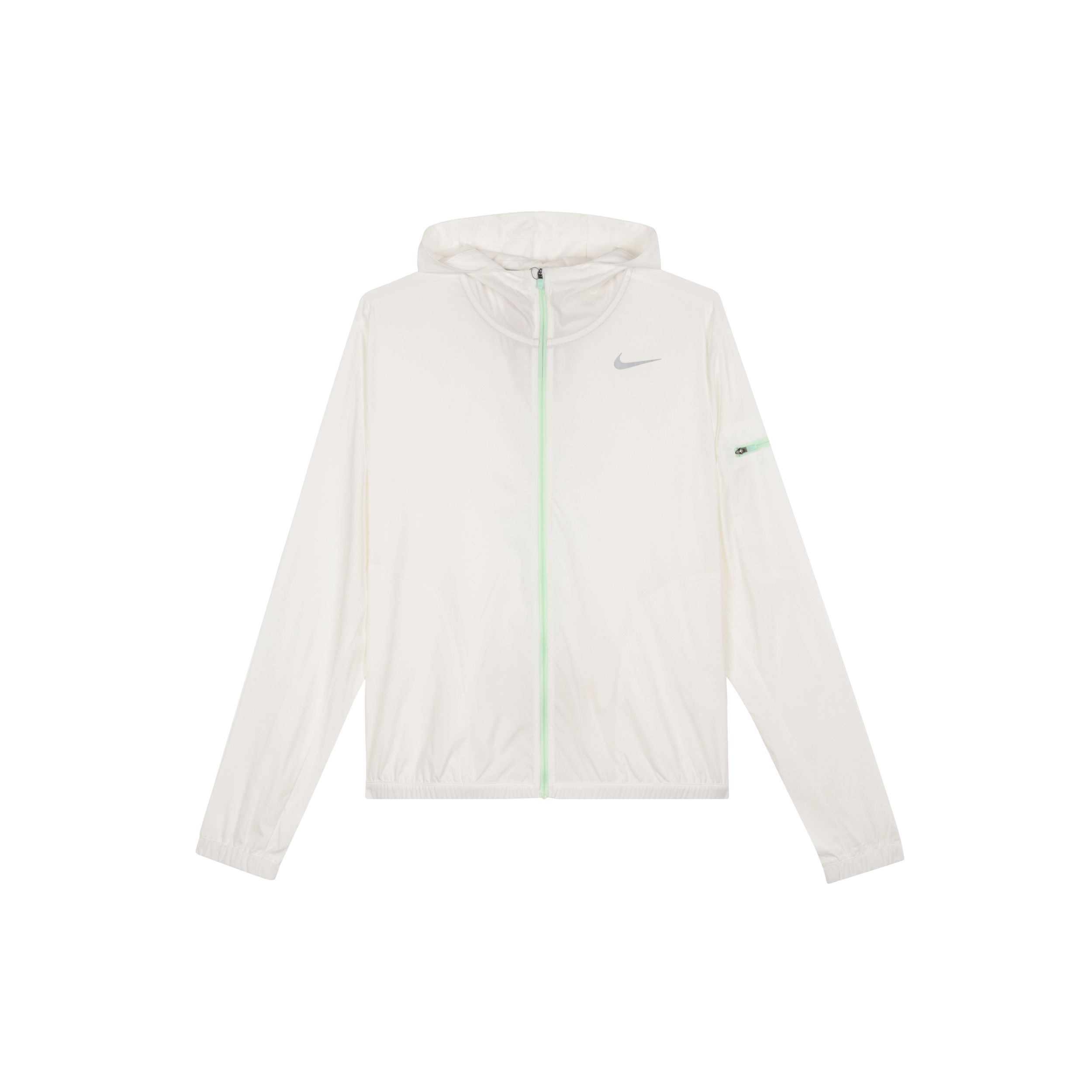 

Nike Алфавитный принт Дышащая легкая солнцезащитная тканая куртка с капюшоном Женская куртка белого цвета HJ3948-133 M