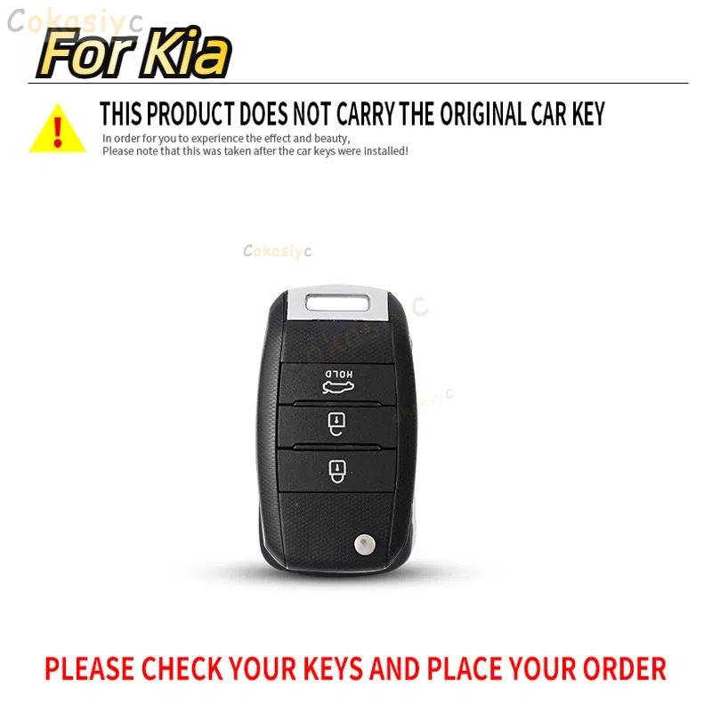 For Kia Rio 3 K2 Ceed Cerato K3 Sportage 4 Picanto K5 Optima Sorento Forte Stinger 2017 2018 Zinc Alloy Car Key Case Cover Fob