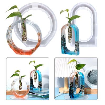 1PC DIY Hydroponic Vase Silicone Mold Epoxy Resin Crystal Glue Mold