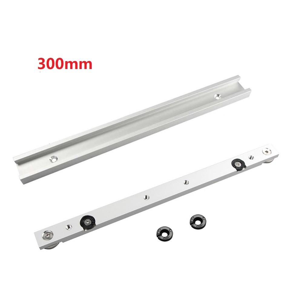 T track Aluminium Alloy Miter Track Miter Bar Slider Table Saw Miter Silver