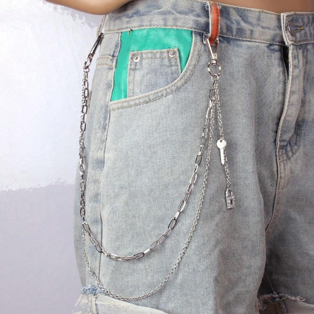 Personalized Street Dancing Cross Pendant, Trouser Chain, Waist Chain, Versatile Double-Layer Waist Chain, The Same For Men And Women