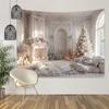 1pc Christmas Tapestry, Christmas Tree Fireplace, Warm, Beautiful, Romantic Christmas Decoration Poster Tapestry