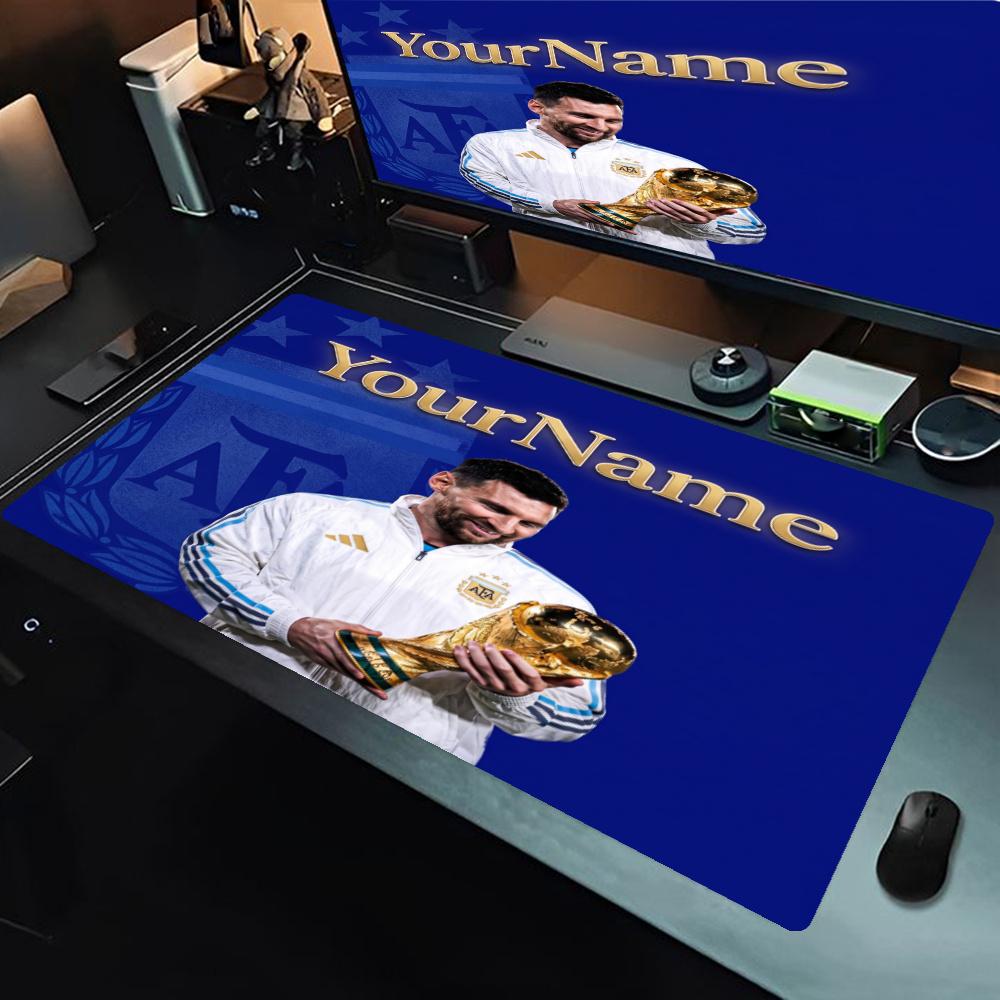 Cristiano Ronaldo Customizable Name Mouse Pad Keyboard Mat Computer Desk Keyboard Mat Nonslip Rubber Base