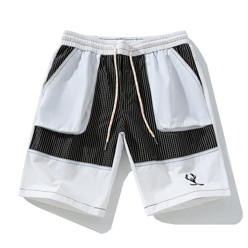 

Плюс размер M-5XL летние повседневные шорты мужская одежда эластичный пояс летние шорты 5XL(96kg-104kg) белый