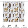 Cute Deer Print Shower Curtain Decor Bathroom Accessories Modern Cartoon Animal Design White + Yellow / Brown 3D Printed Waterpr