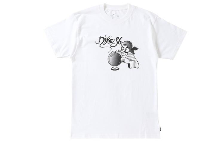

Nike T Shirts Men s White Crew Neck Moderate Straight Fit CW1457-100 L