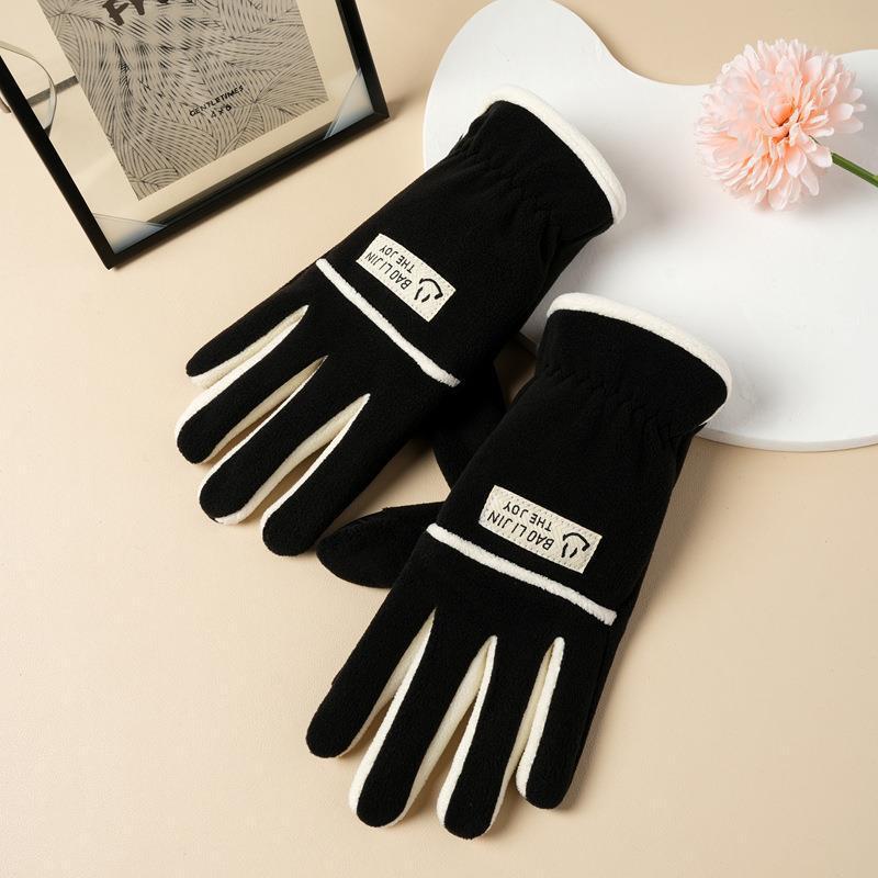 Warm Fleece Lined Touchscreen Gloves Outdoor Cycling Hiking Running Winter Use Unisex One Size
