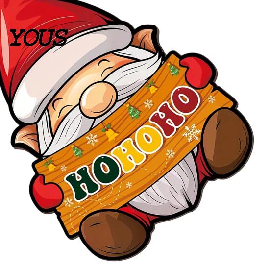 Christmas Indoor Wall Decorations Door Sign, Gnome Shape with Adjustable Hemp Rope, Vintage Hanging Seasonal Decor Decoration Signs, for