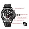 Men's Chronograph Quartz Sports Watches Leather Band Waterproof Luminous Wristwatch Man Relogios Masculino