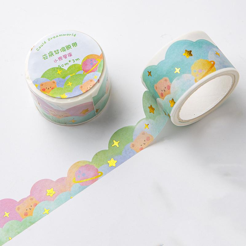 5m Cartoon Animal Plants Pattern Washi Tape Decorative Sticker Stationery Planner Tape Sticker DIY Scrapbooking Journal Decor